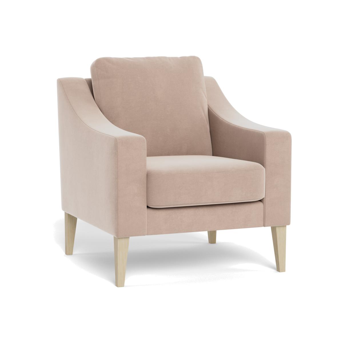 Heal's Richmond Armchair Smart Velvet Pebble Black Feet – image 1