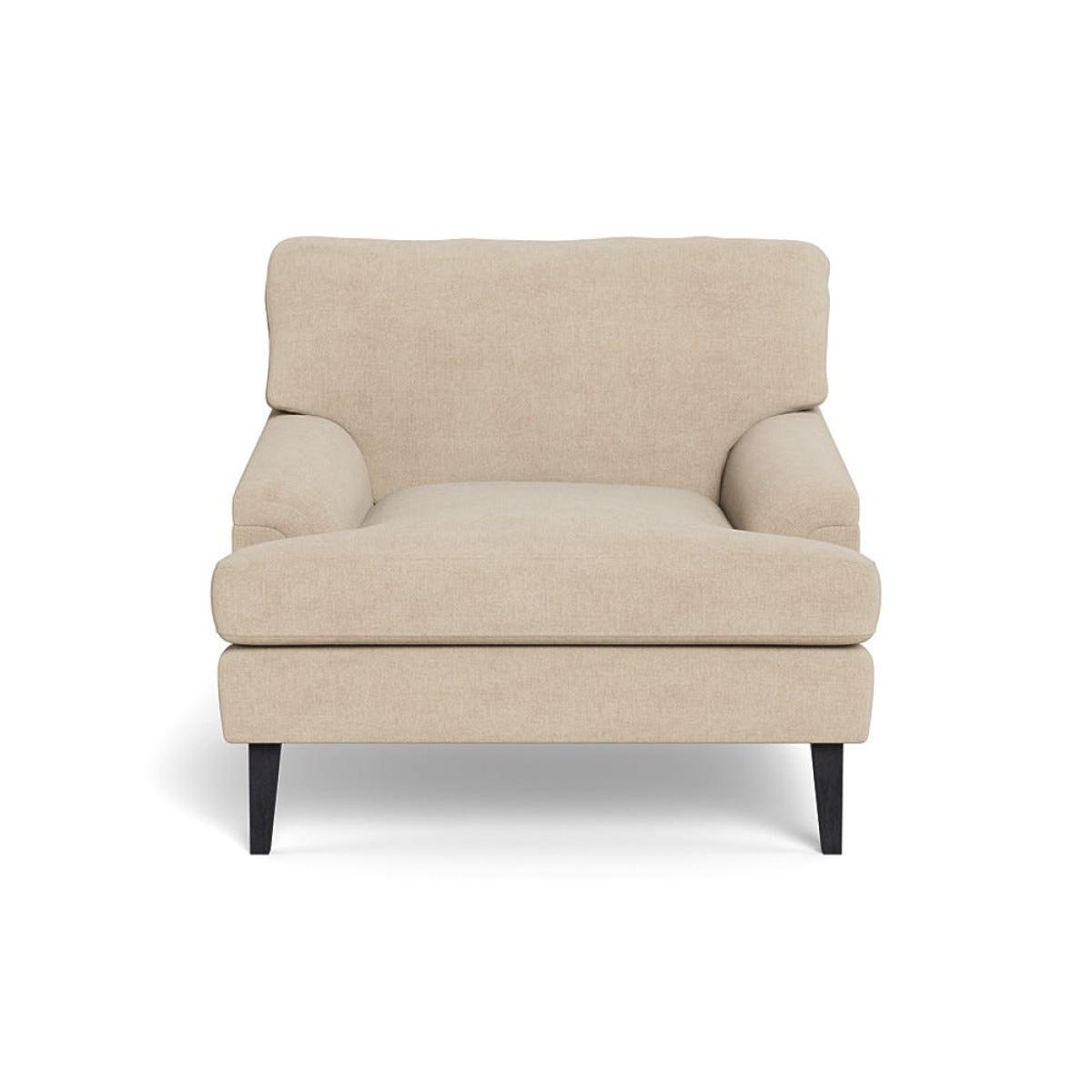Heal's Stanton Armchair Brushed Cotton Oat Black Feet – image 2