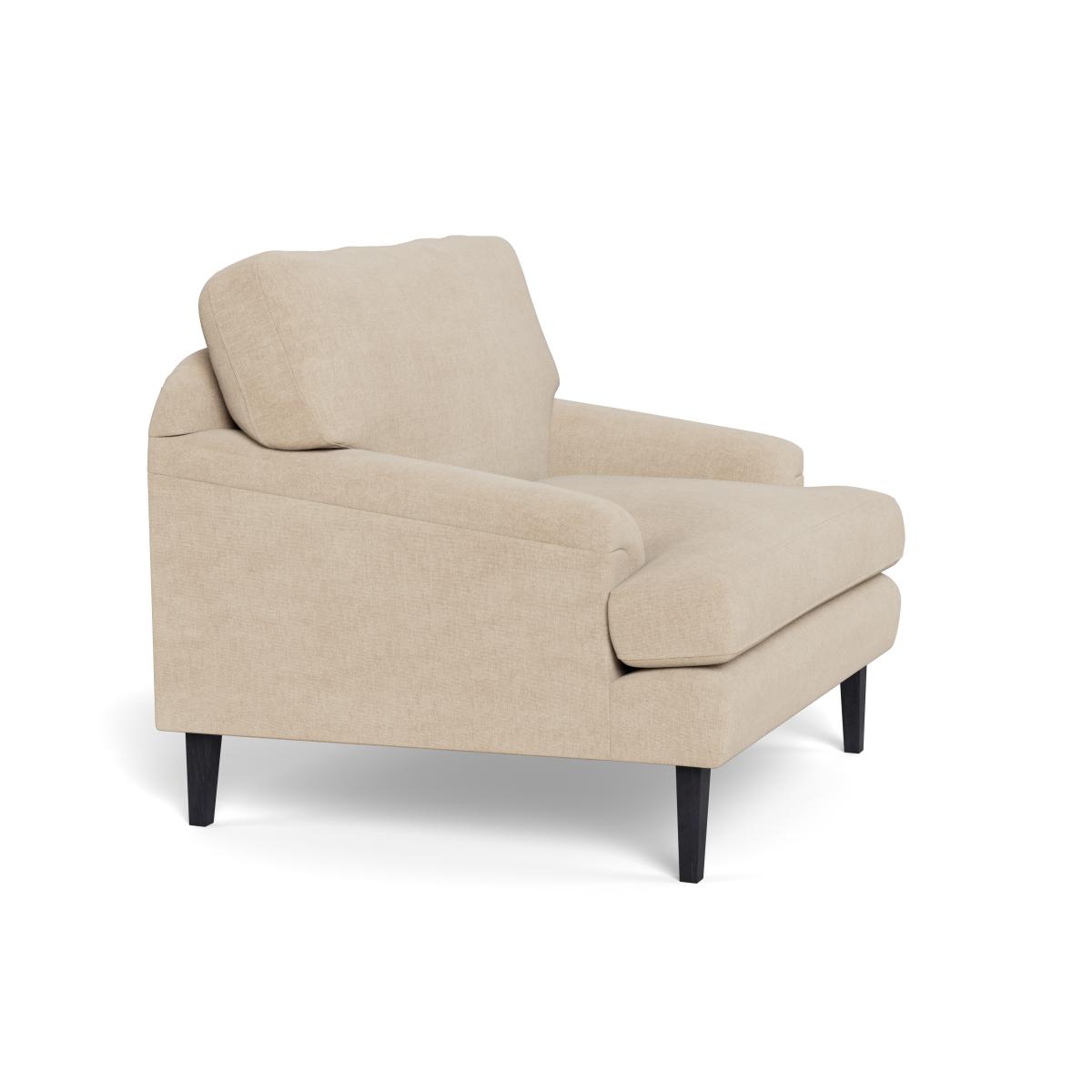 Heal's Stanton Armchair Brushed Cotton Oat Black Feet – image 3