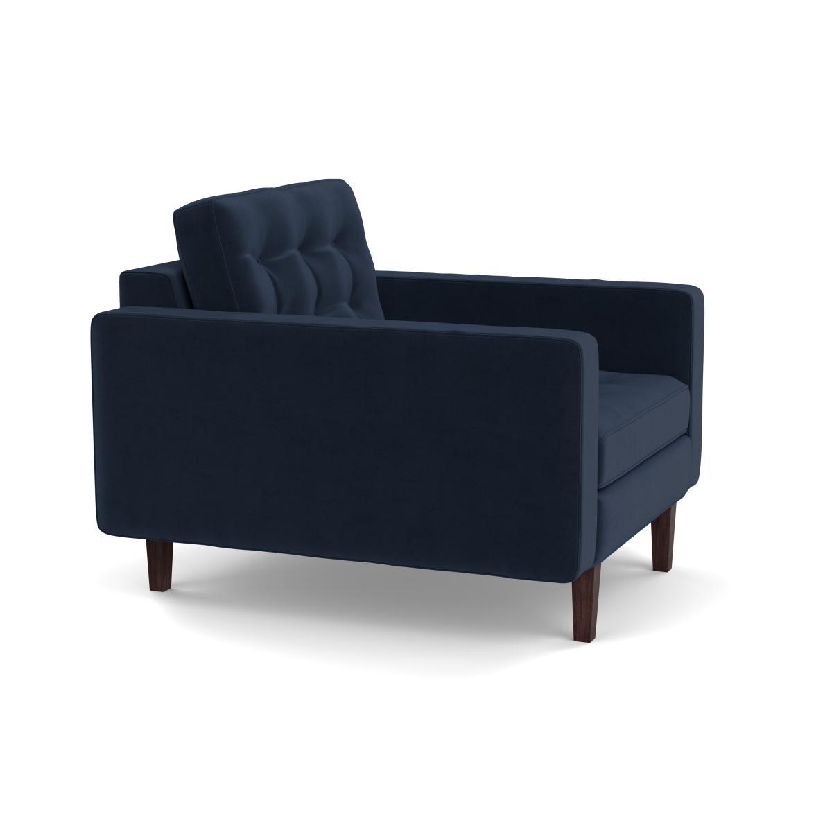 Heal's Hepburn Armchair Grain Leather Storm 006 Wenge Black Feet - Heal's UK Furniture – image 2