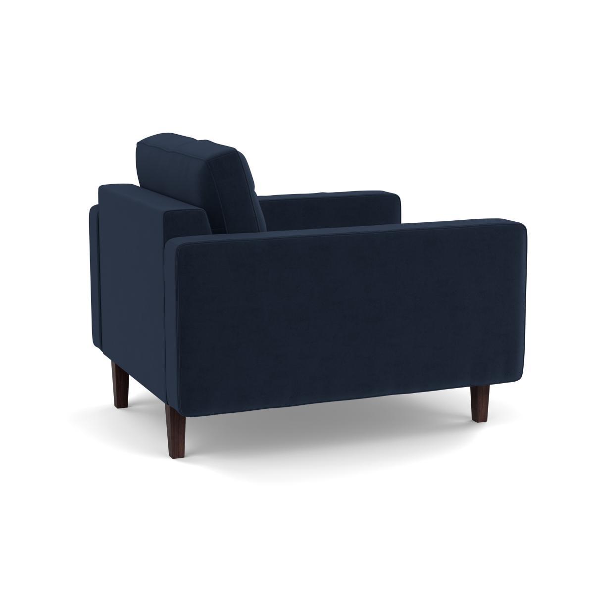 Heal's Hepburn Armchair Grain Leather Storm 006 Wenge Black Feet - Heal's UK Furniture – image 4