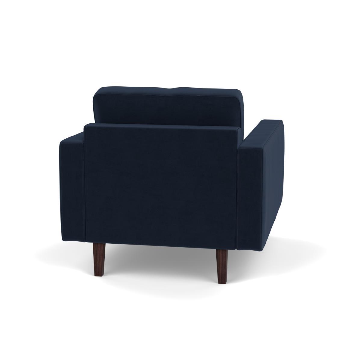 Heal's Hepburn Armchair Grain Leather Storm 006 Wenge Black Feet - Heal's UK Furniture – image 5