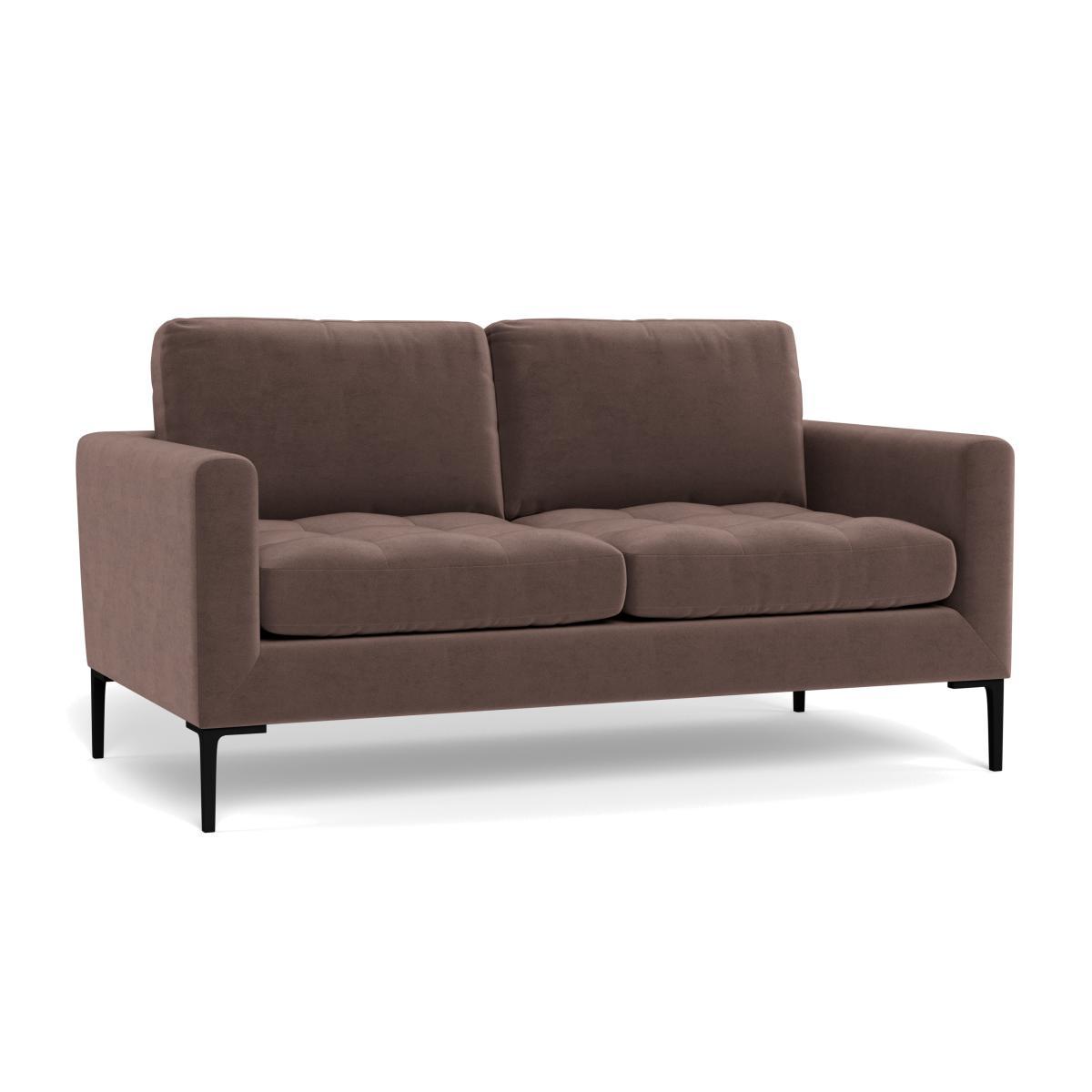 Heal's Eton 2 Seater Sofa Velvet Mink Black Feet - Heal's UK Furniture – image 1