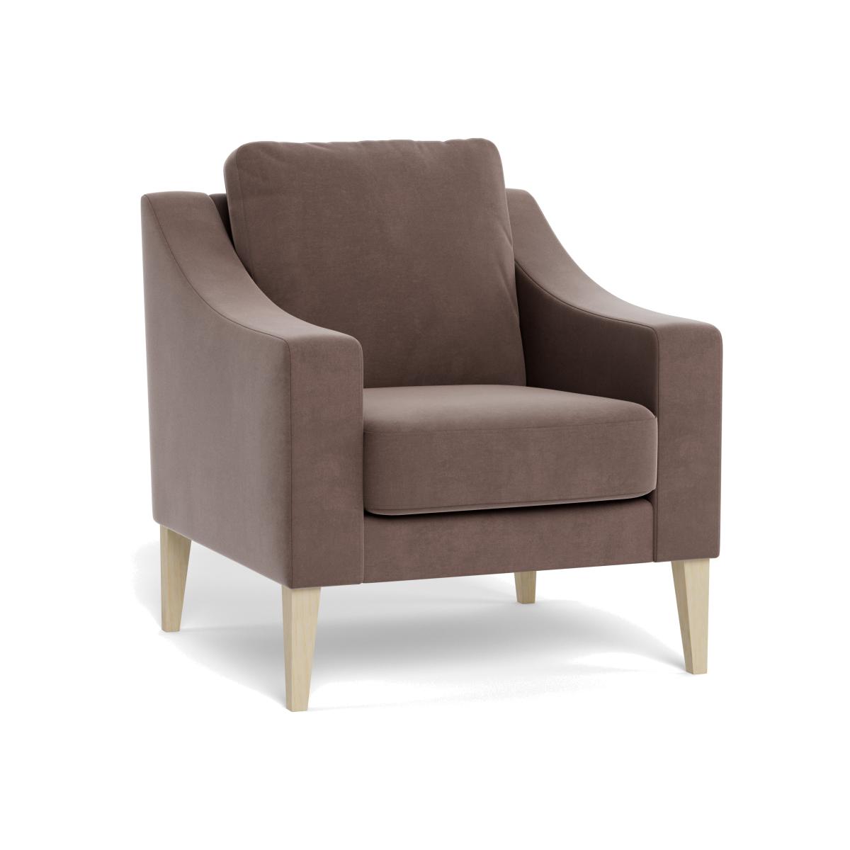 Heal's Richmond Armchair Smart Velvet Mouse Tinted Ash Feet – image 1