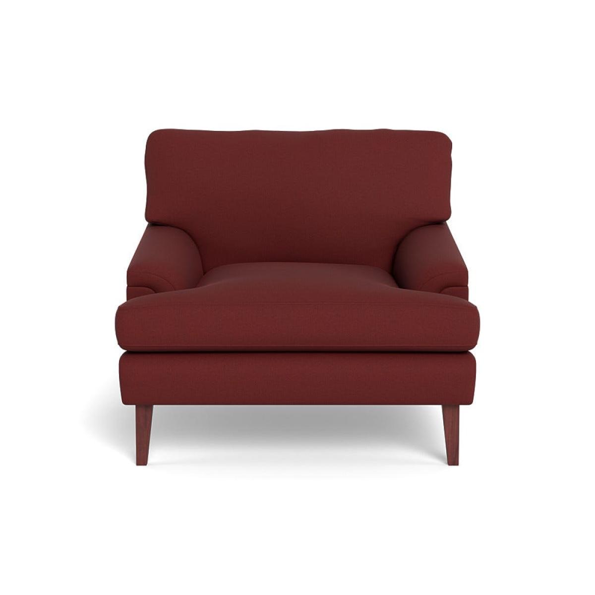 Heal's Stanton Armchair Capelo Linen-Cotton Etruscan Red Walnut Stained Feet – image 2