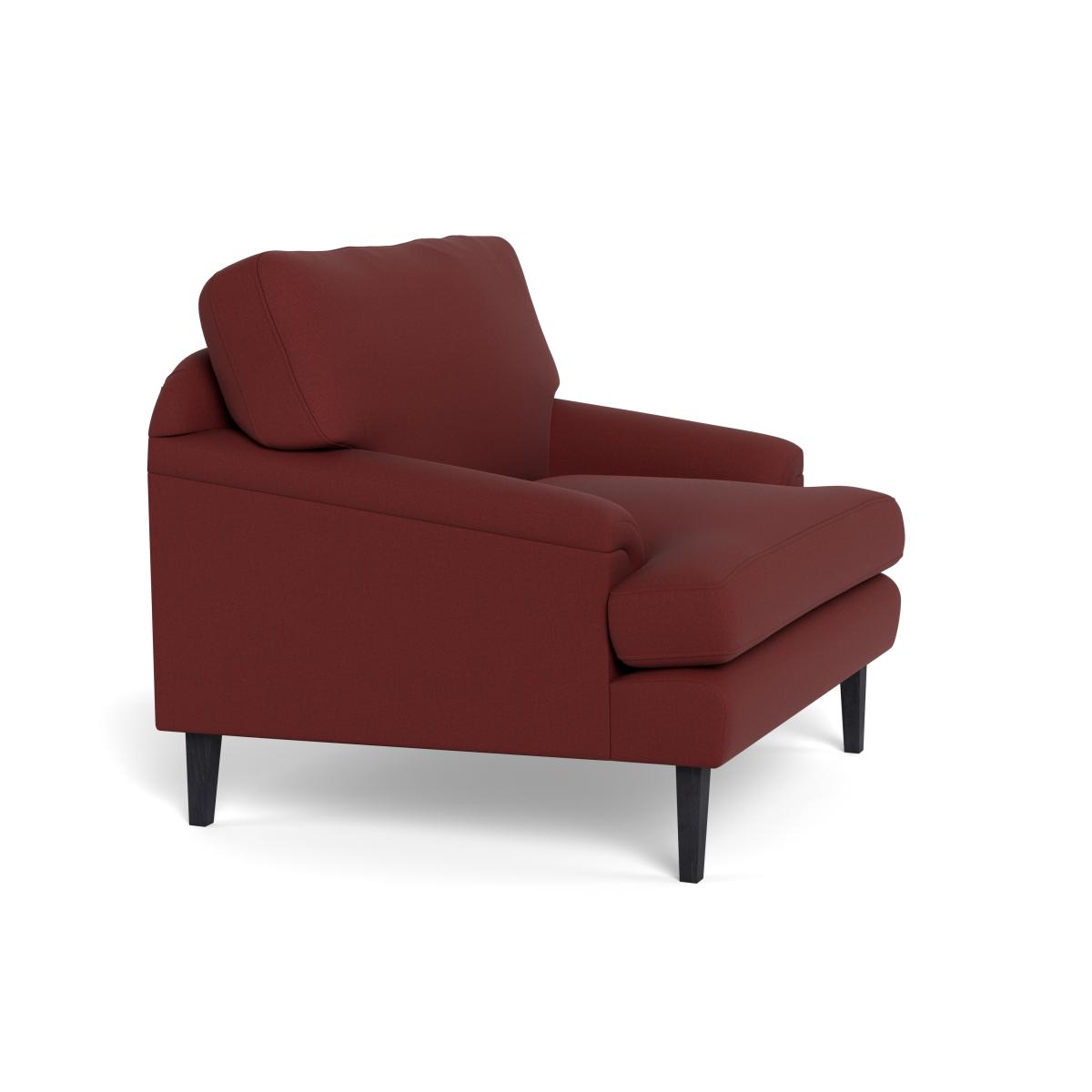 Heal's Stanton Armchair Capelo Linen-Cotton Etruscan Red Walnut Stained Feet – image 3