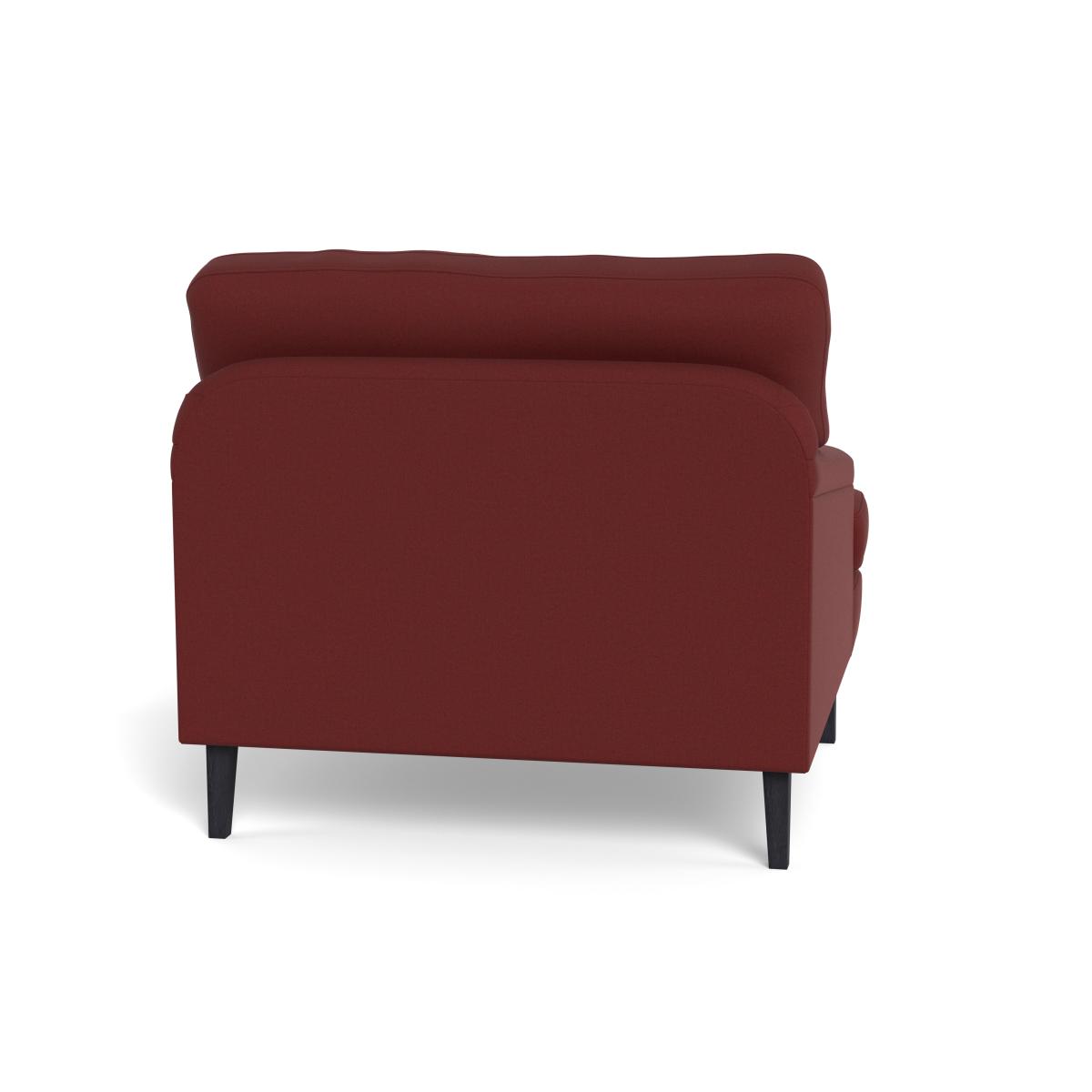 Heal's Stanton Armchair Capelo Linen-Cotton Etruscan Red Walnut Stained Feet – image 6