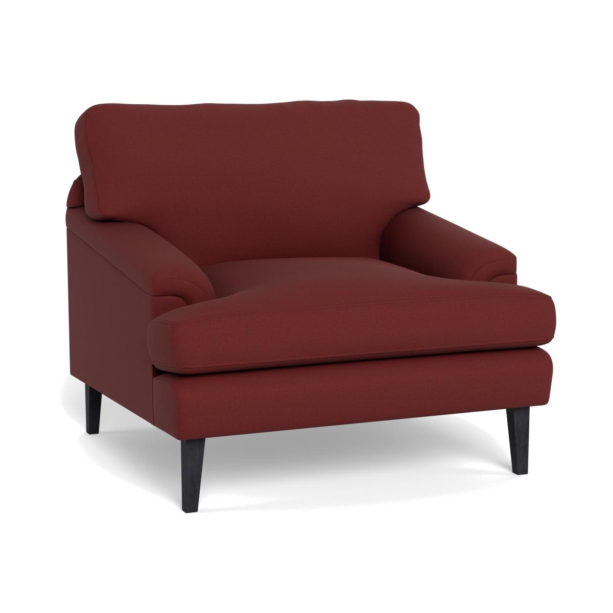 Heal's Stanton Armchair Capelo Linen-Cotton Etruscan Red Walnut Stained Feet – image 1
