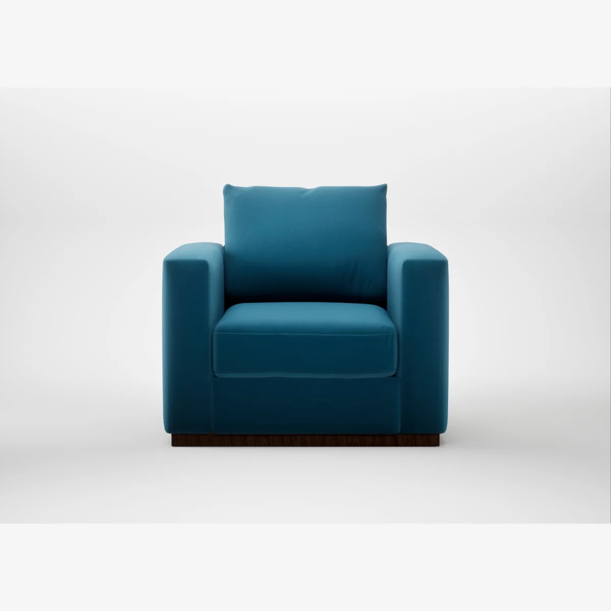 Heal's Trento Armchair Smart Velvet Ocean Blue – image 1