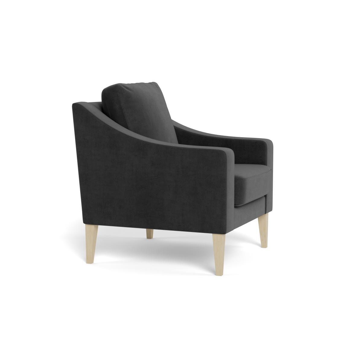 Heal's Richmond Armchair Smart Luxe Velvet Nickel Natural Ash Feet - Heal's UK Furniture – image 2