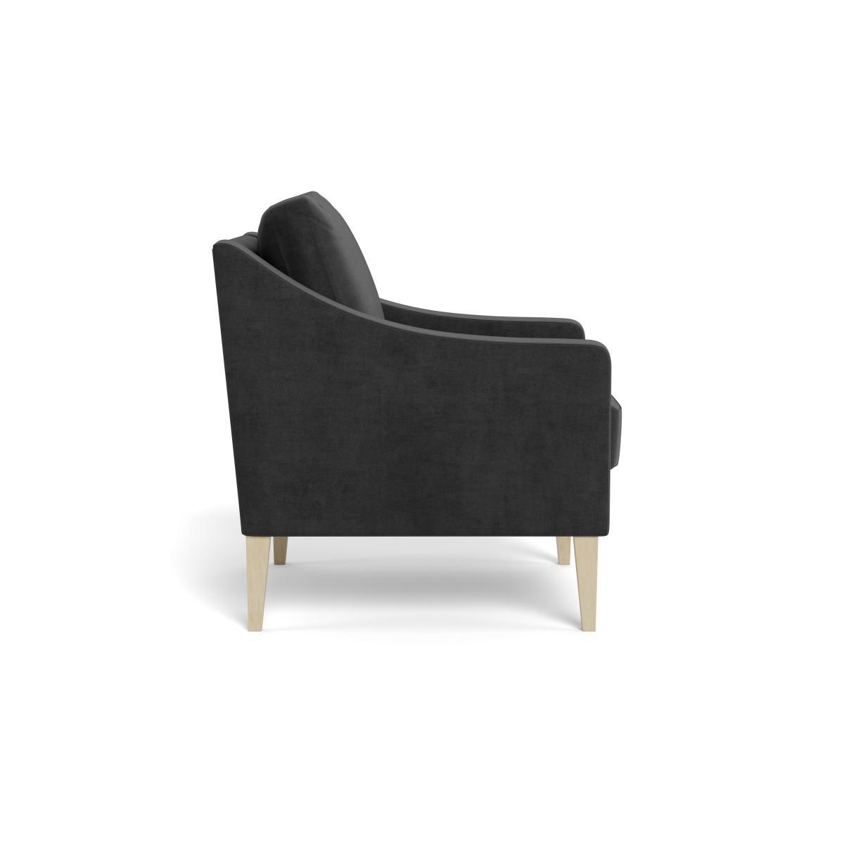 Heal's Richmond Armchair Smart Luxe Velvet Nickel Natural Ash Feet - Heal's UK Furniture – image 3