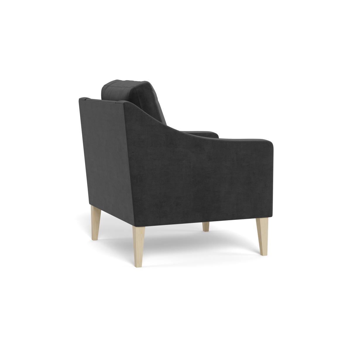 Heal's Richmond Armchair Smart Luxe Velvet Nickel Natural Ash Feet - Heal's UK Furniture – image 4
