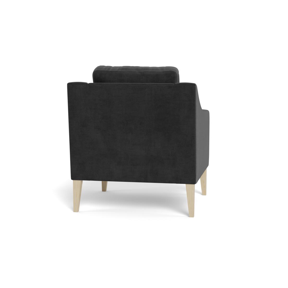 Heal's Richmond Armchair Smart Luxe Velvet Nickel Natural Ash Feet - Heal's UK Furniture – image 5