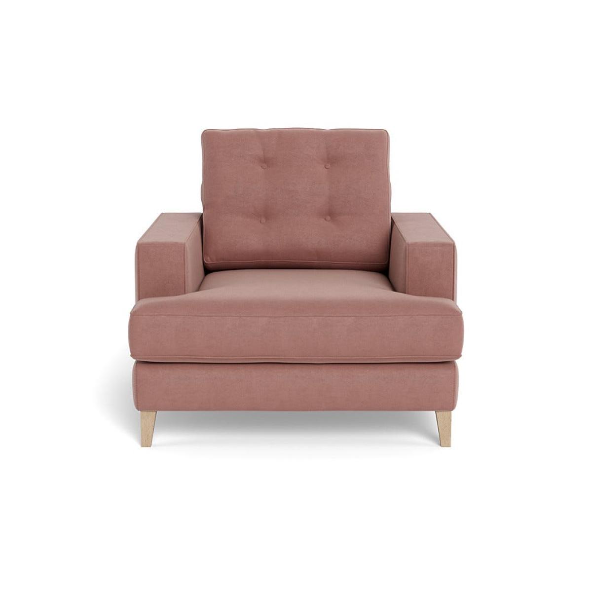 Heal's Mistral Armchair Smart Luxe Velvet Dusky Pink Natural Beech Feet – image 2