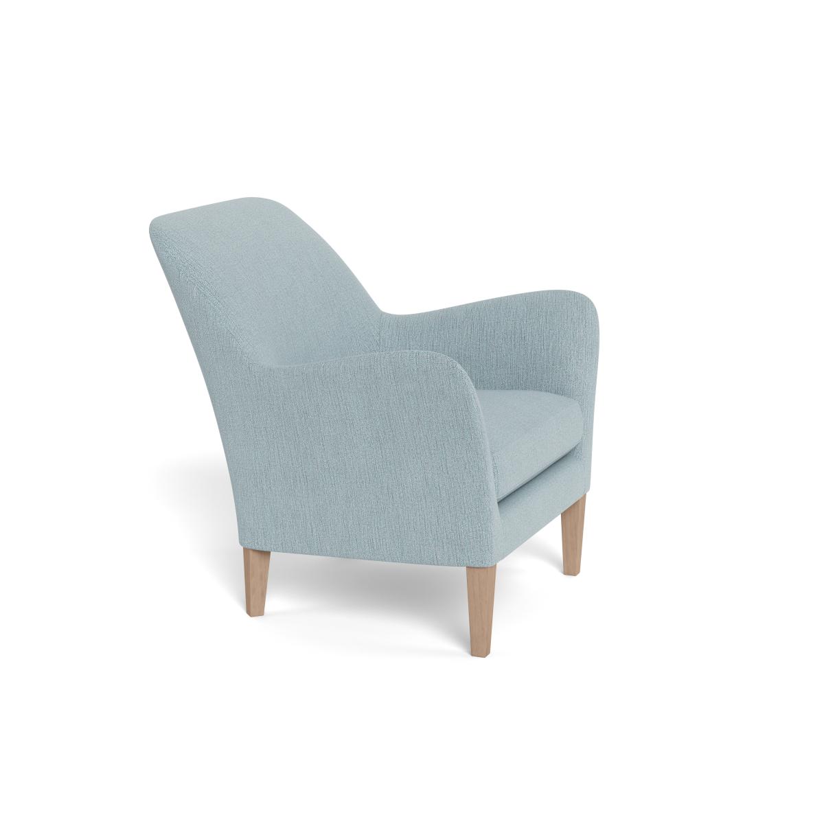 Heal's Wallis Armchair Smart Linen Mix Duck Egg Black Feet – image 2