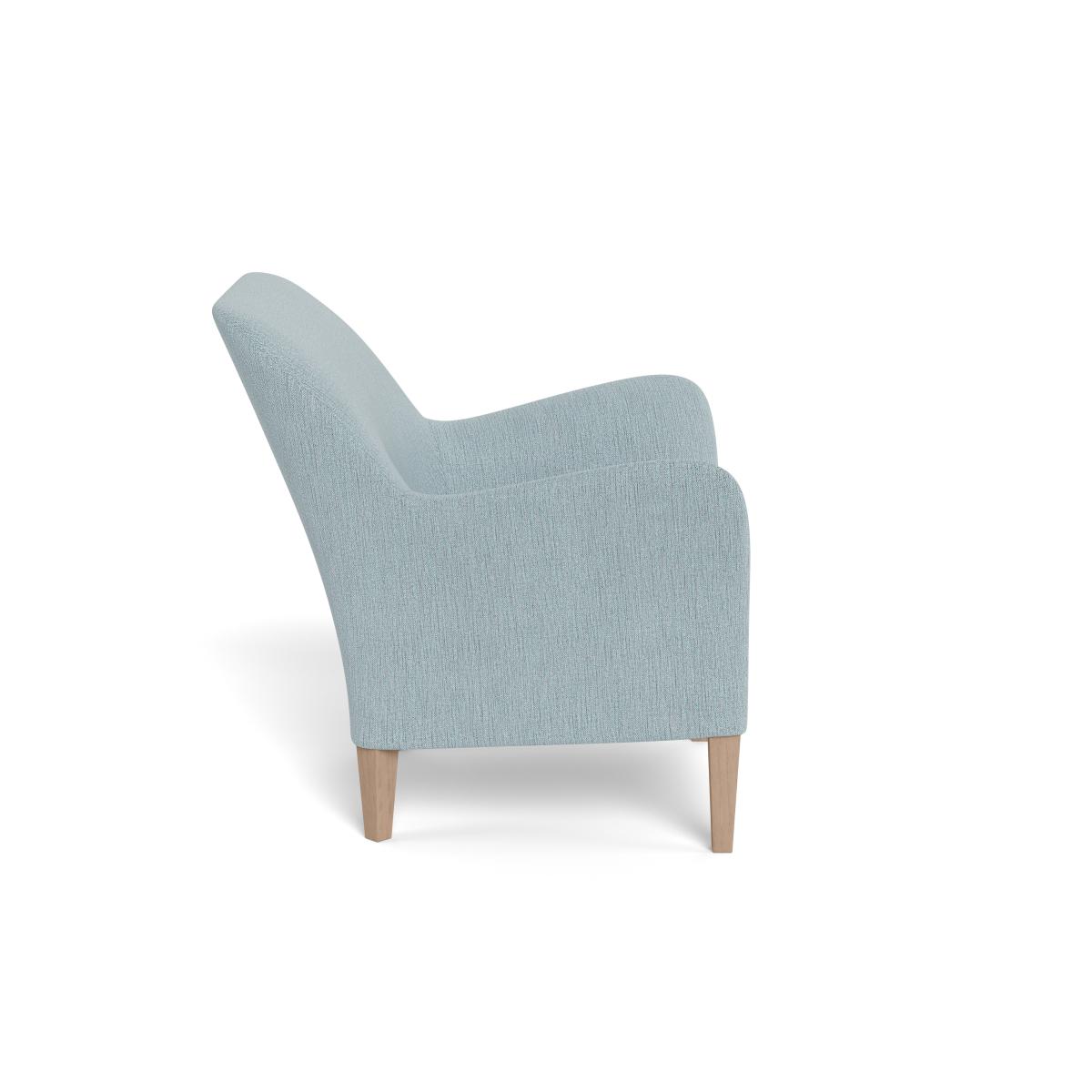 Heal's Wallis Armchair Smart Linen Mix Duck Egg Black Feet – image 3