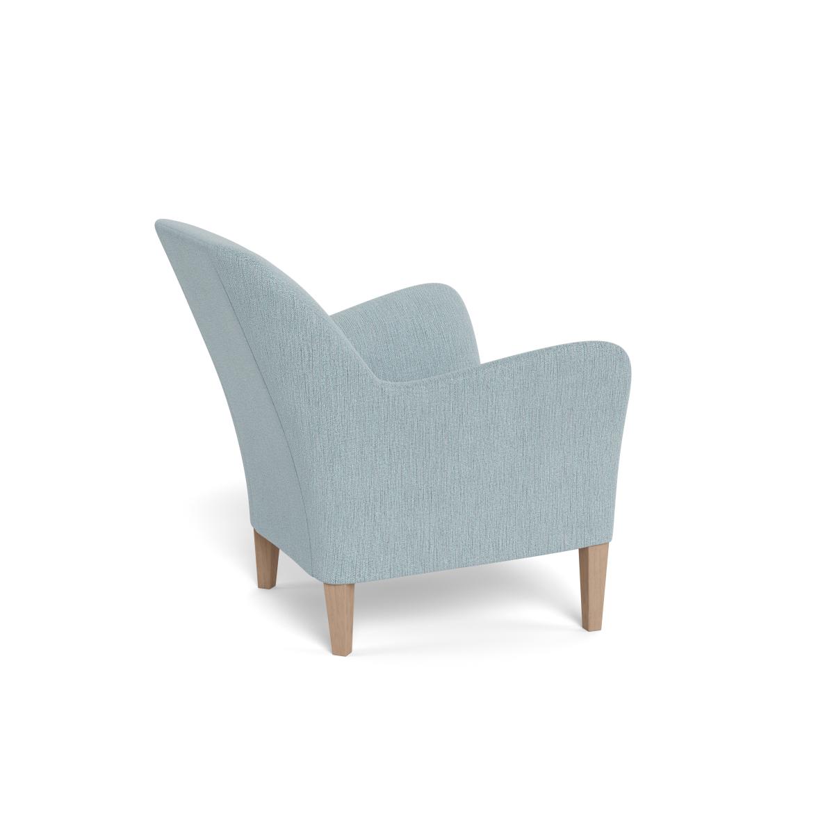 Heal's Wallis Armchair Smart Linen Mix Duck Egg Black Feet – image 4
