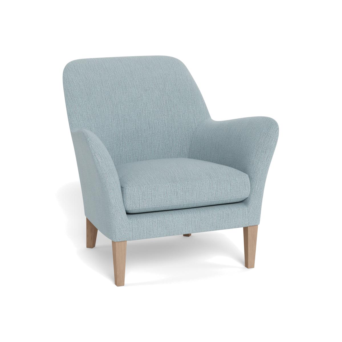 Heal's Wallis Armchair Smart Linen Mix Duck Egg Black Feet – image 1