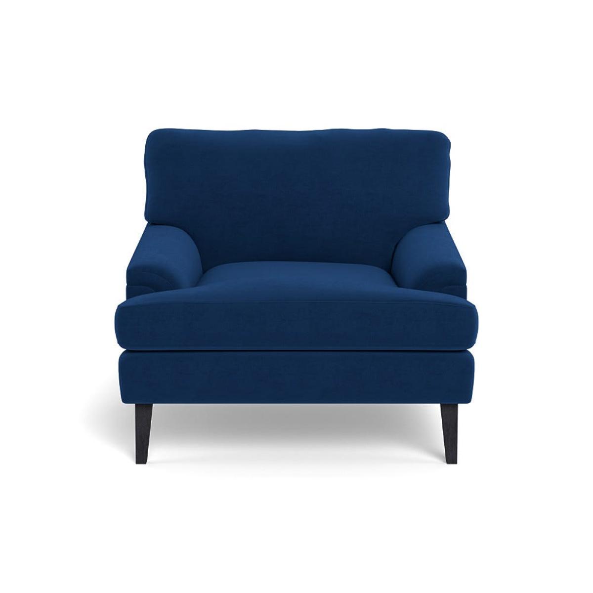 Heal's Stanton Armchair Velvet Petrol Black Feet – image 2