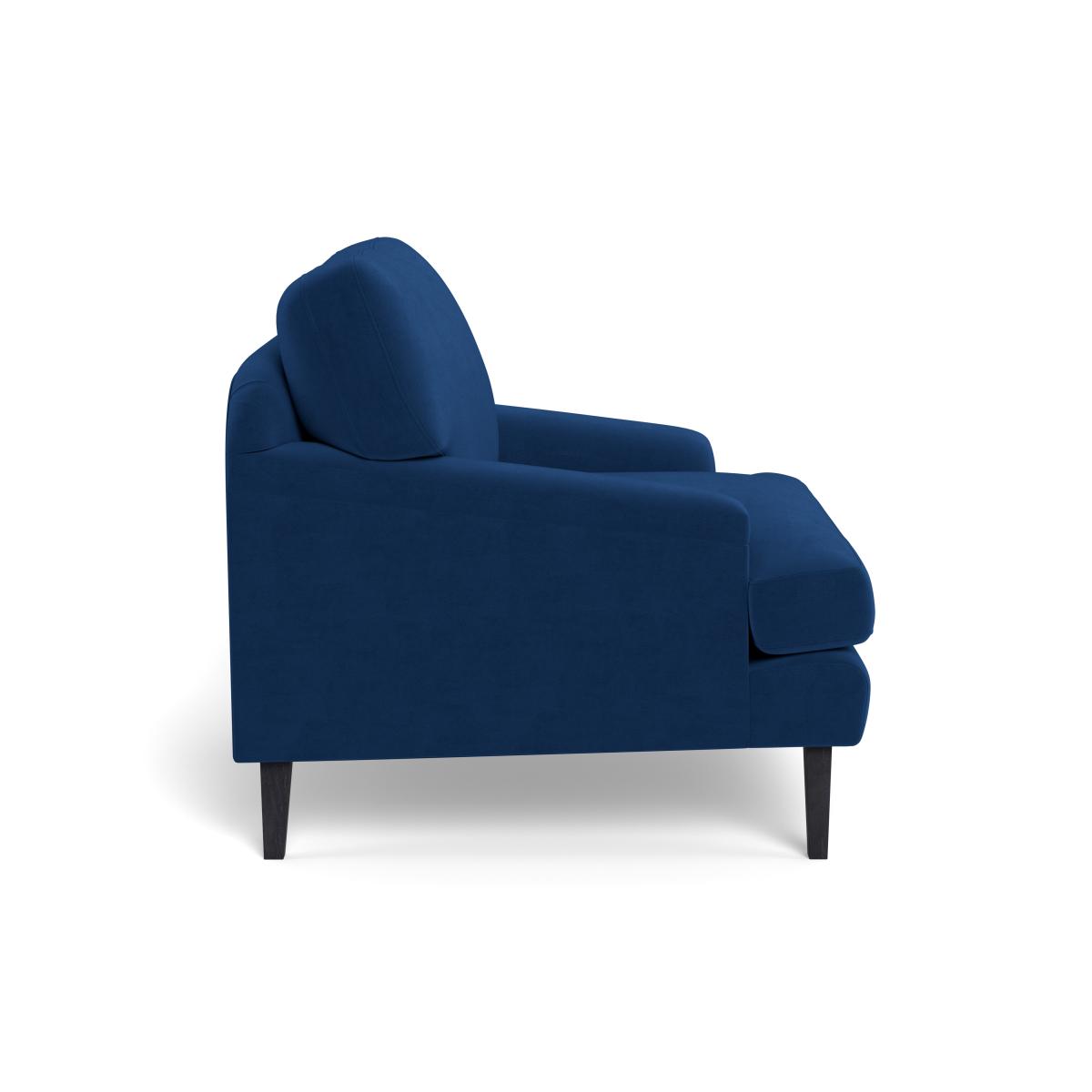 Heal's Stanton Armchair Velvet Petrol Black Feet – image 4