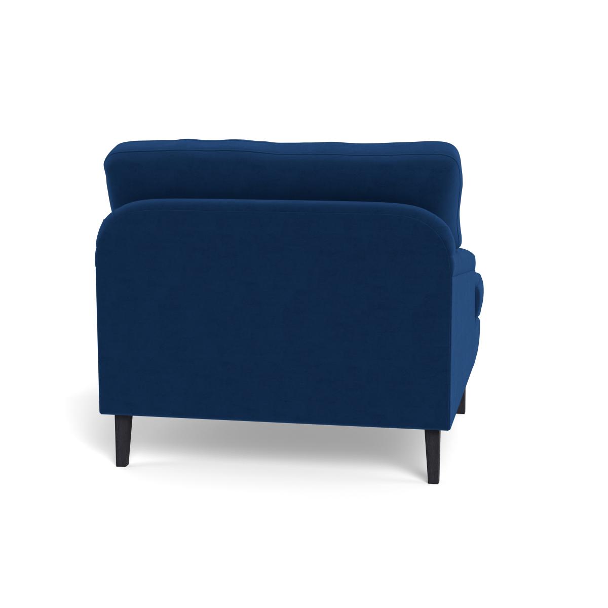 Heal's Stanton Armchair Velvet Petrol Black Feet – image 6