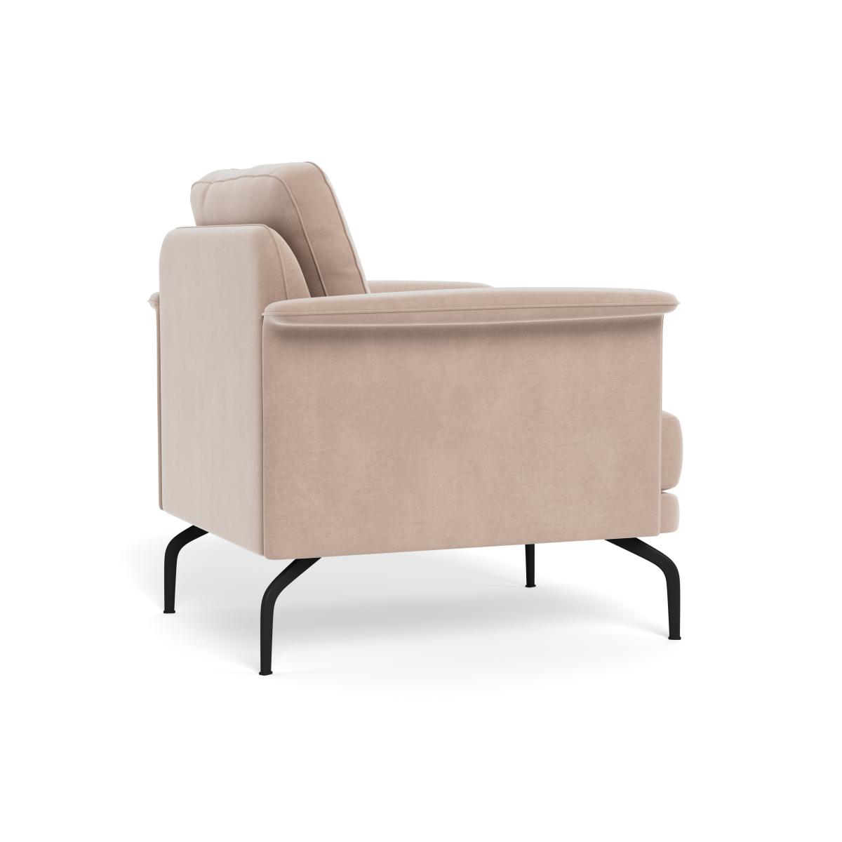 Heal's Iver Armchair Smart Velvet Pebble Black Feet – image 5