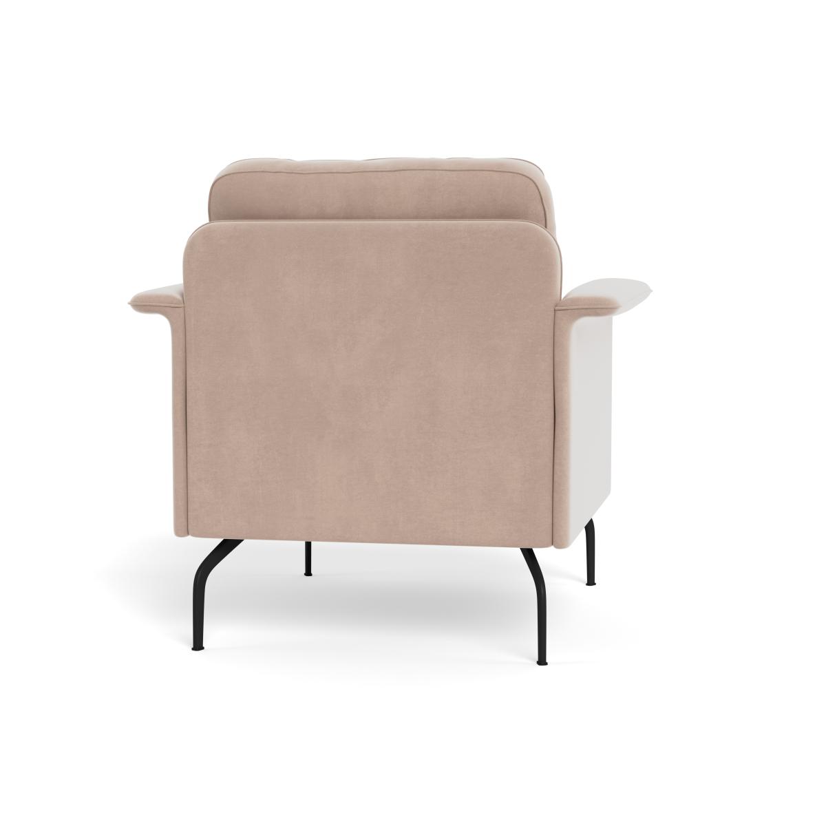 Heal's Iver Armchair Smart Velvet Pebble Black Feet – image 6