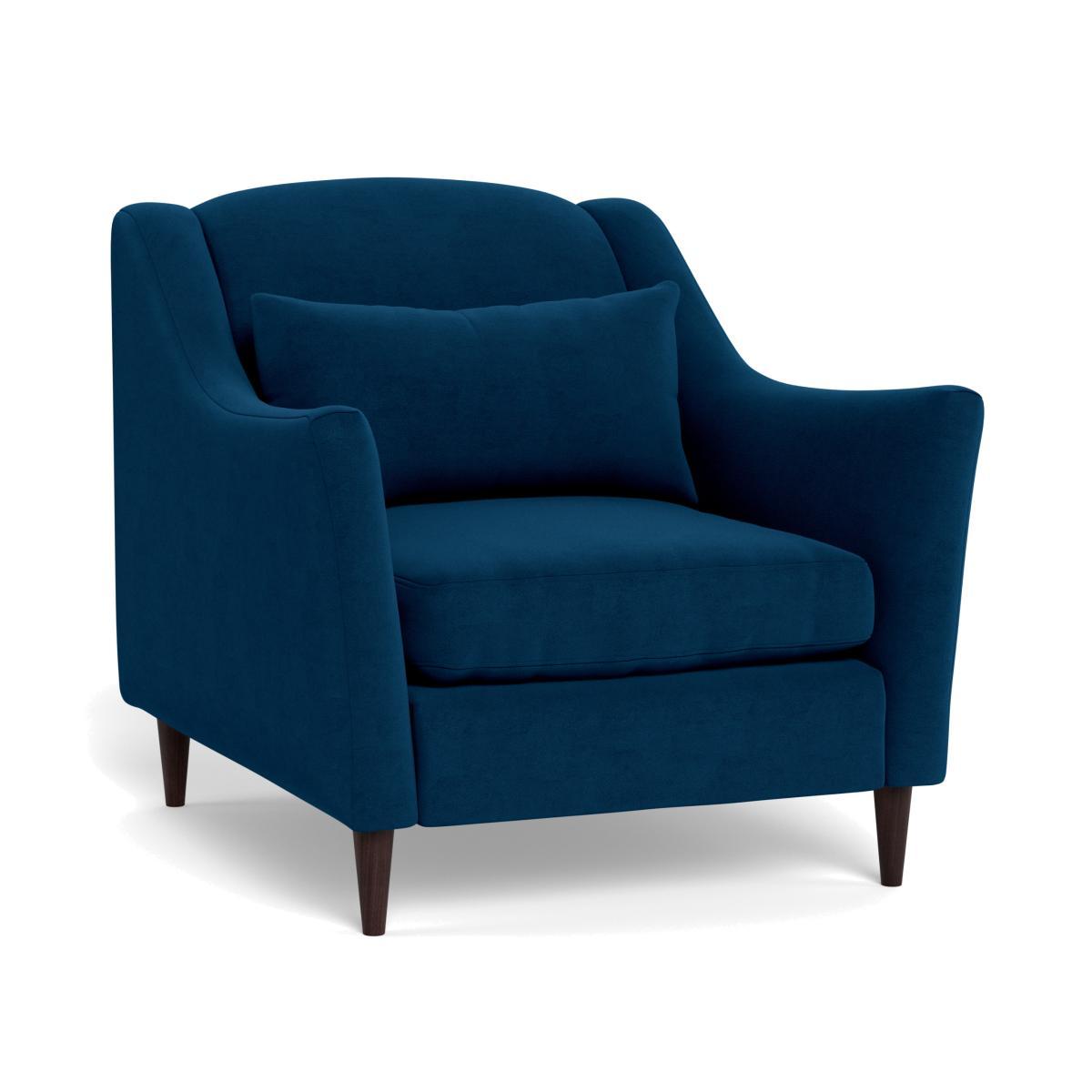 Heal's Somerset Armchair Smart Velvet Blue - Heal's UK Furniture – image 1