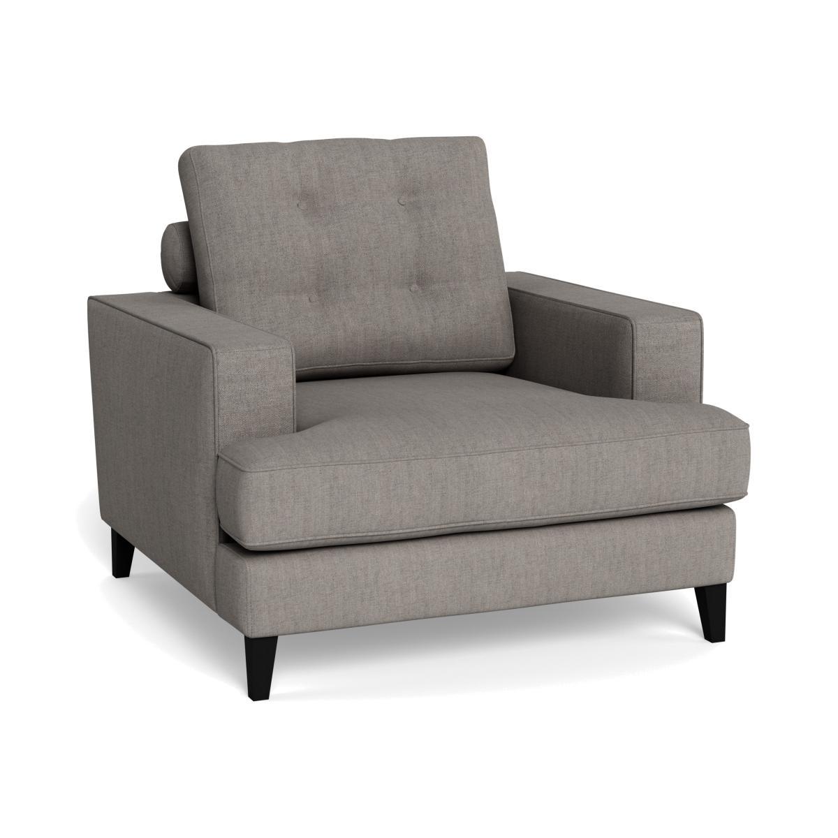 Heal's Mistral Armchair Broad Weave Pebble Black Feet - Heal's UK Furniture – image 1