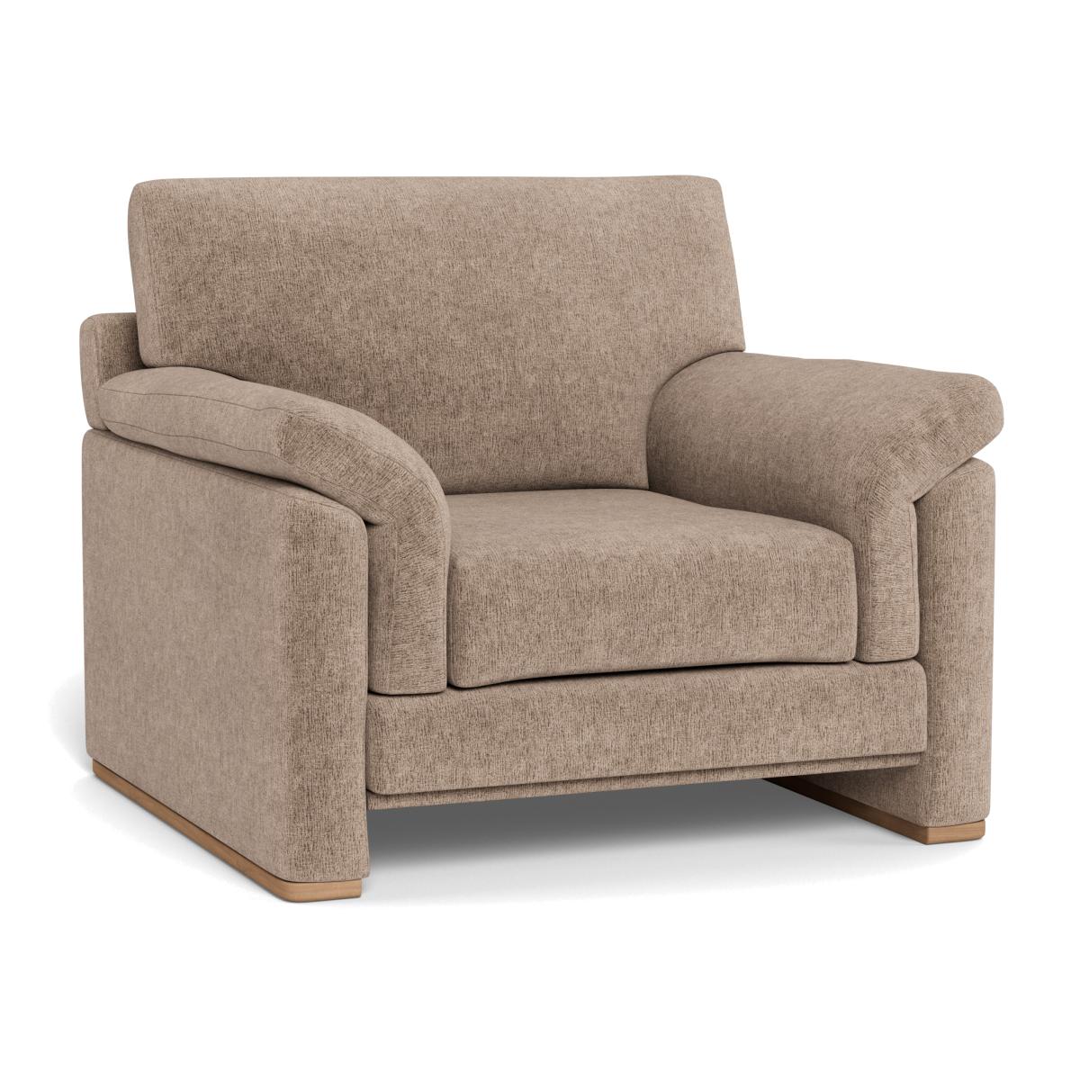Heal's Paris II Armchair Boucle Velvet Rocky Walnut Stained Feet – image 1