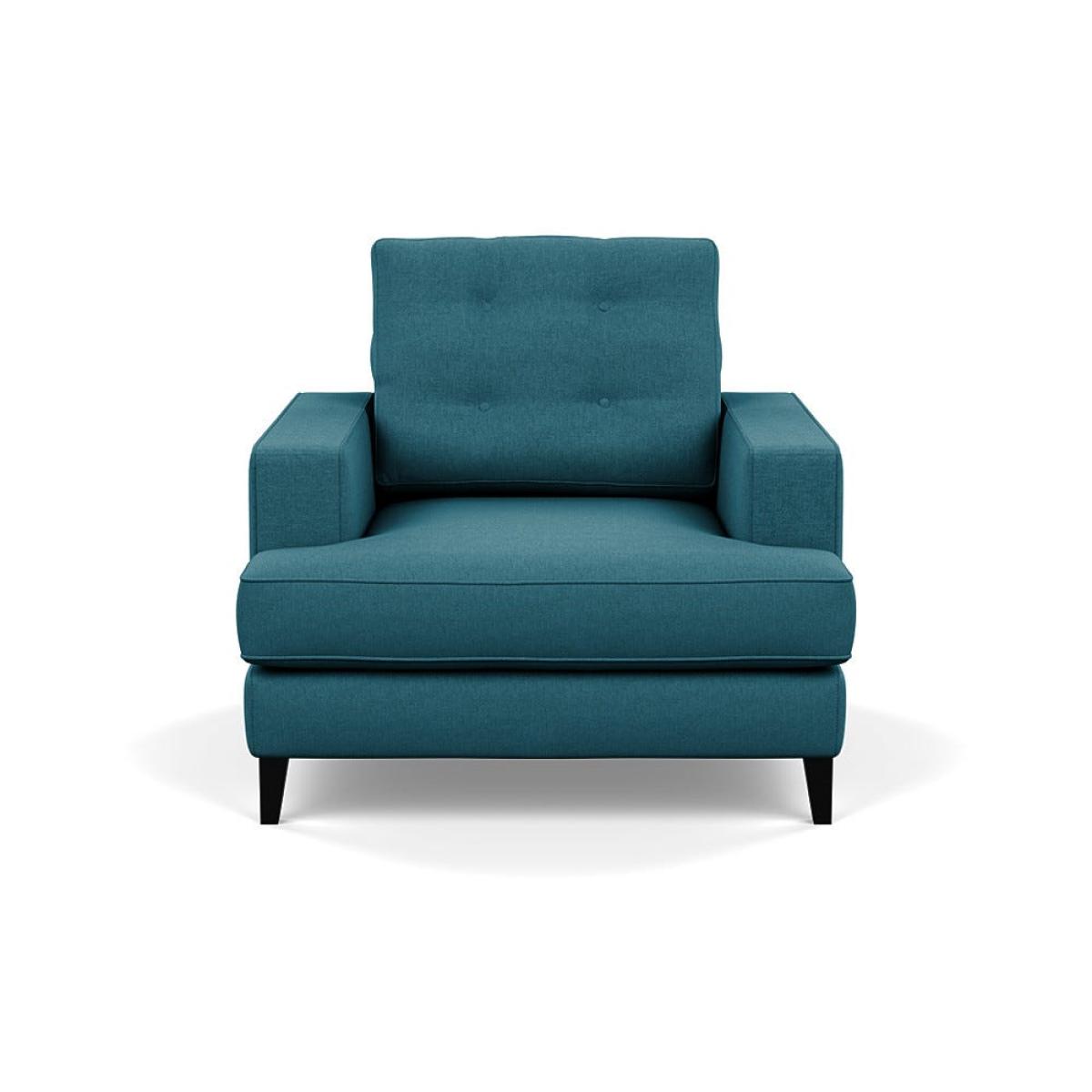 Heal's Mistral Armchair Brushed Cotton Cadet Black Feet – image 2