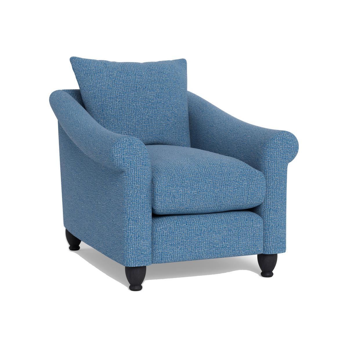 Heal's Devon Armchair Tejo Recycled Cobalt Natural Ash Feet - Heal's UK Furniture – image 1