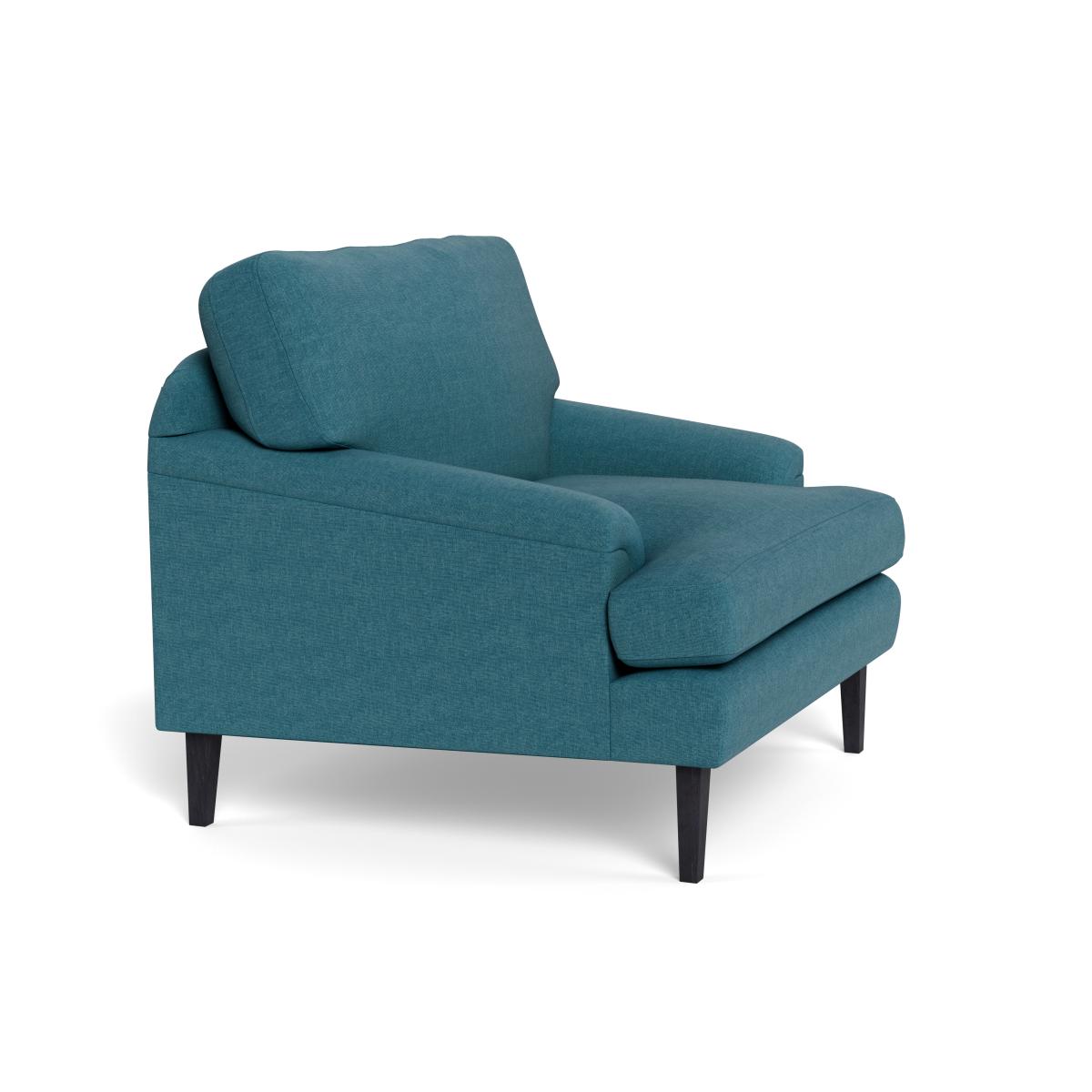 Heal's Stanton Armchair Brushed Cotton Cadet Walnut Stained Feet – image 3