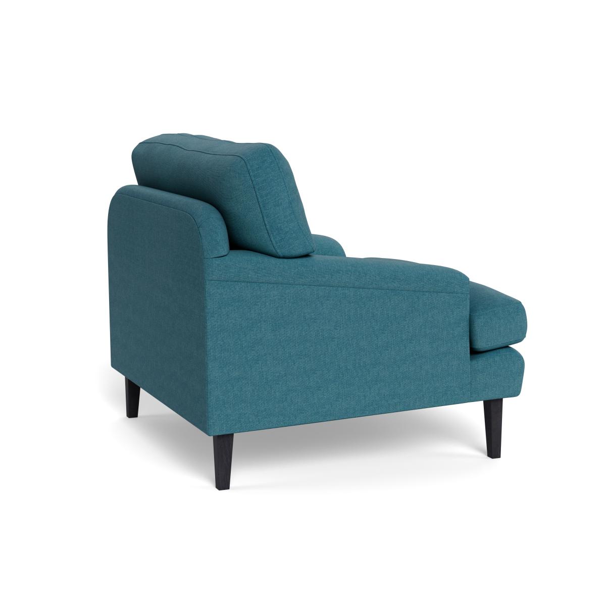 Heal's Stanton Armchair Brushed Cotton Cadet Walnut Stained Feet – image 5