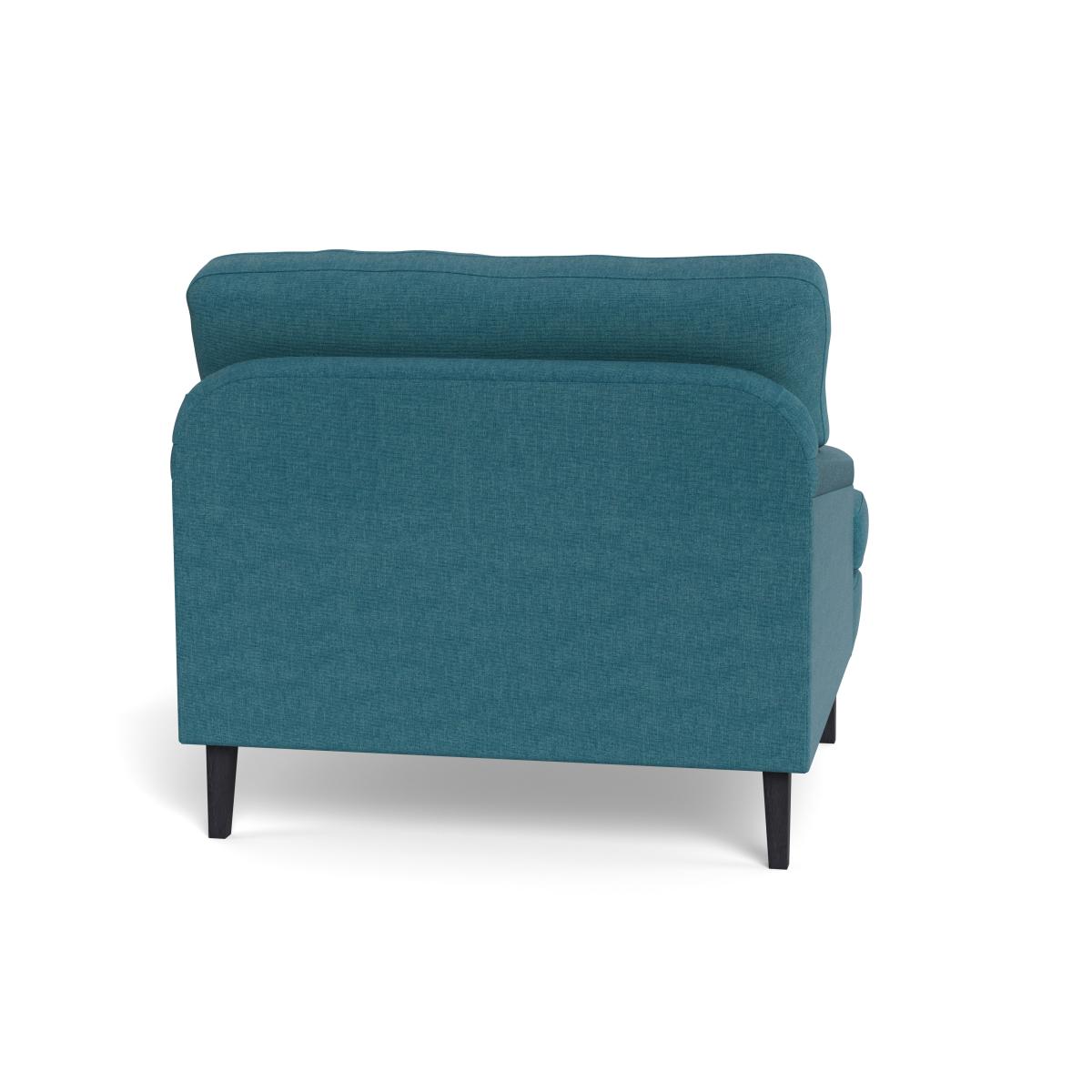 Heal's Stanton Armchair Brushed Cotton Cadet Walnut Stained Feet – image 6