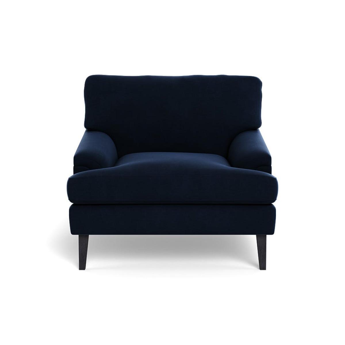 Heal's Stanton Armchair Smart Velvet Dusk Black Feet – image 2