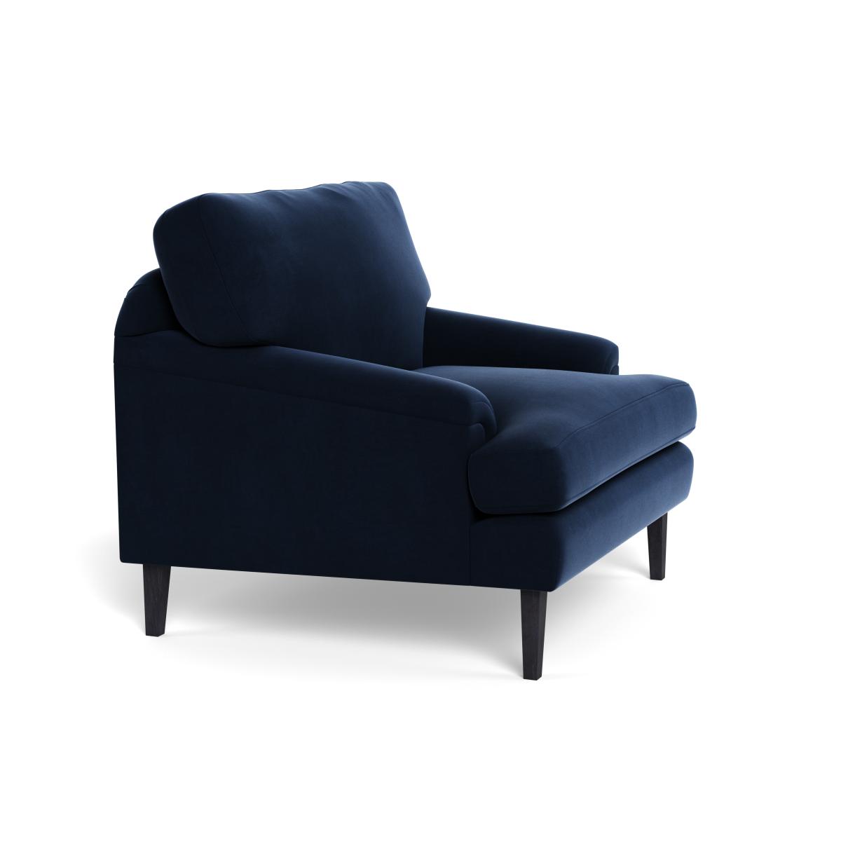 Heal's Stanton Armchair Smart Velvet Dusk Black Feet – image 3