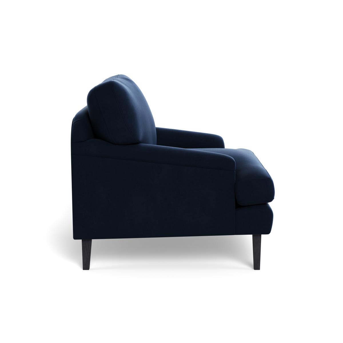 Heal's Stanton Armchair Smart Velvet Dusk Black Feet – image 4