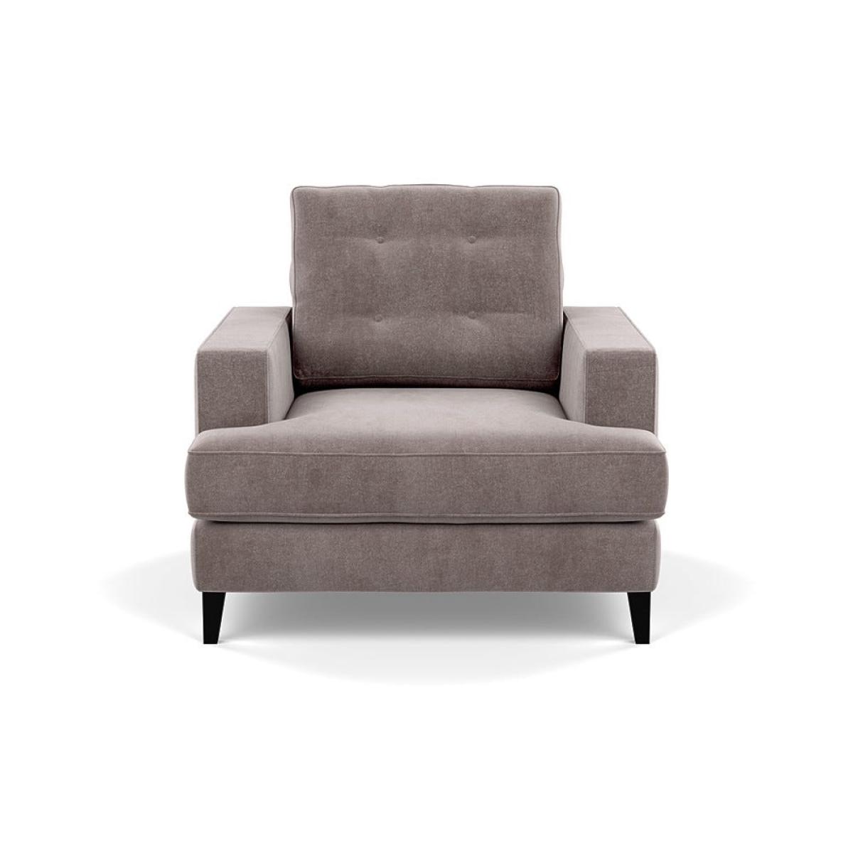 Heal's Mistral Armchair Smart Luxe Velvet Mushroom Black Feet – image 2