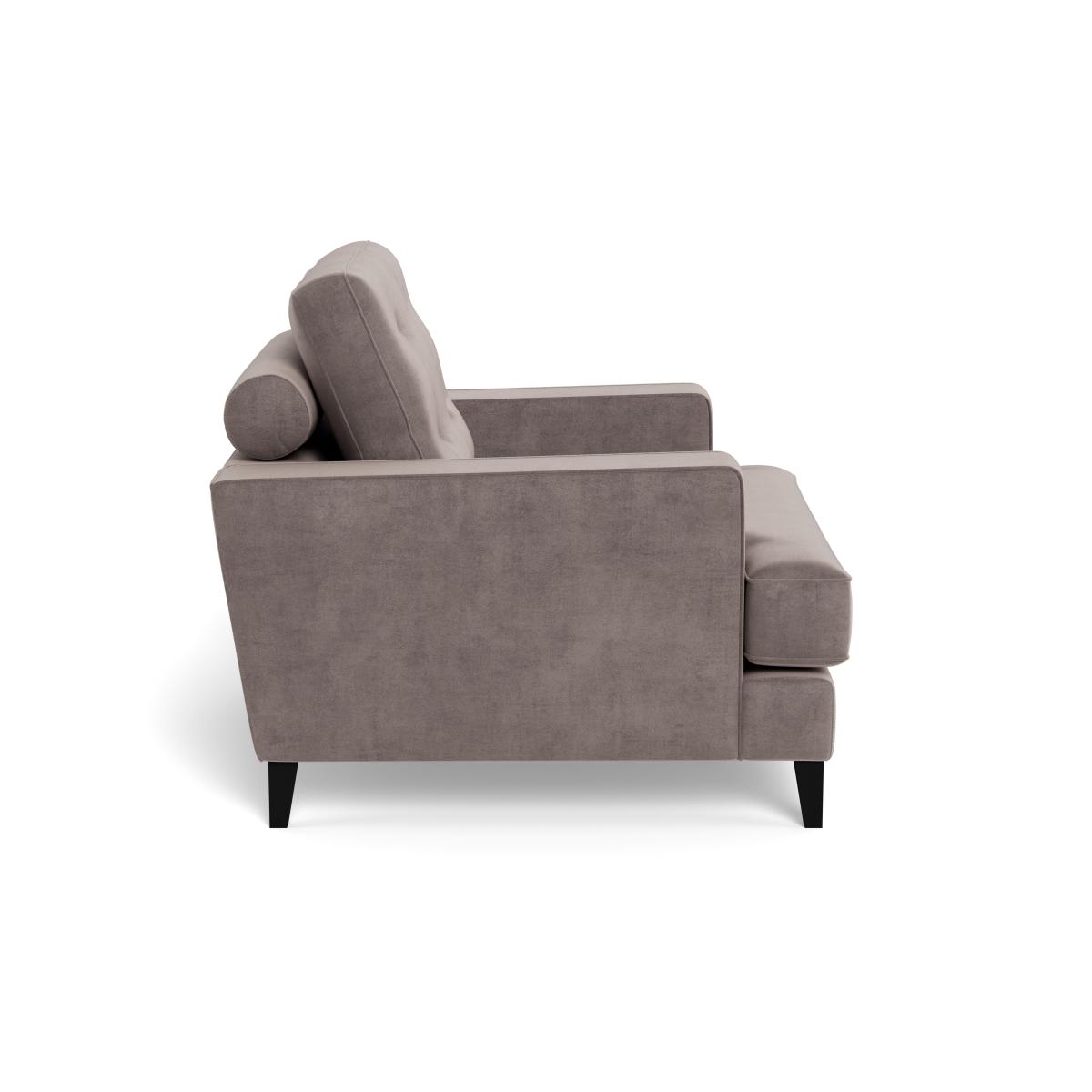 Heal's Mistral Armchair Smart Luxe Velvet Mushroom Black Feet – image 4