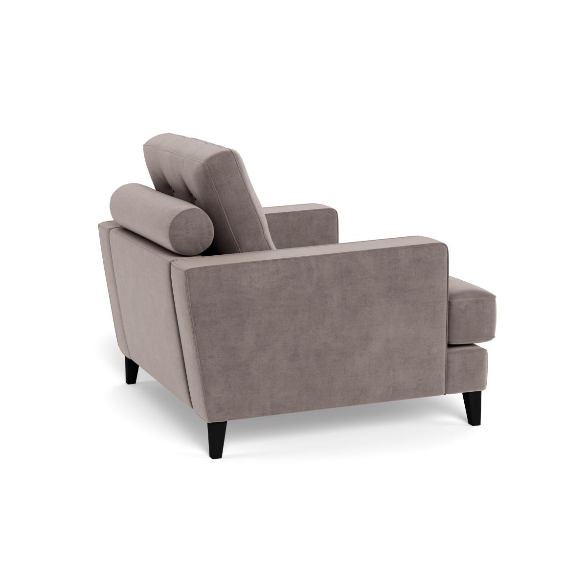 Heal's Mistral Armchair Smart Luxe Velvet Mushroom Black Feet – image 5