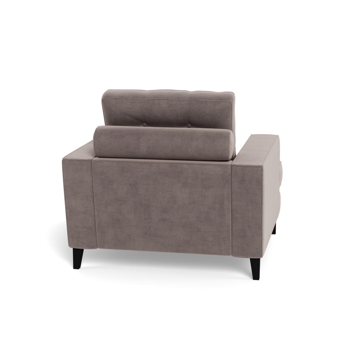 Heal's Mistral Armchair Smart Luxe Velvet Mushroom Black Feet – image 6