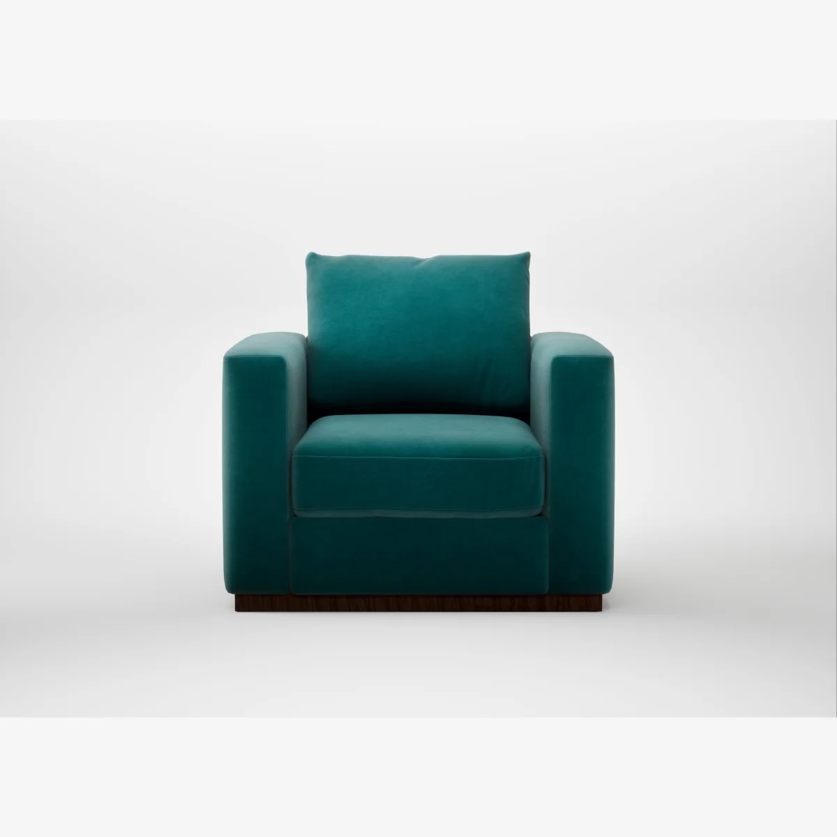 Heal's Trento Armchair Smart Luxe Velvet Ocean Green – image 1