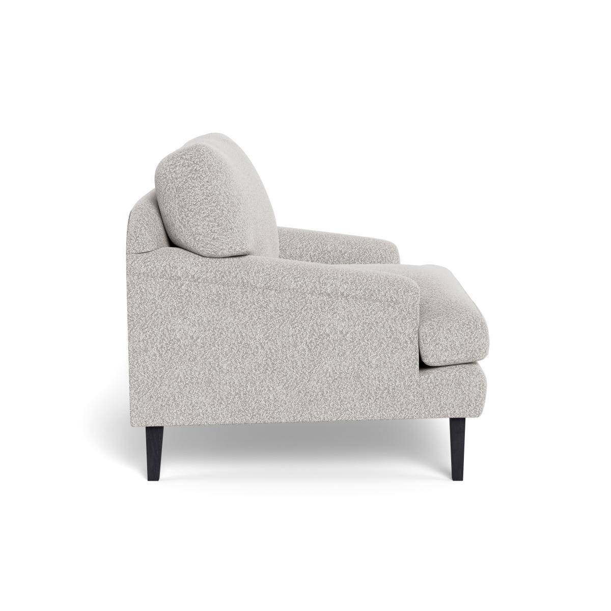 Heal's Stanton Armchair Chunky Boucle Ecru Walnut Stained Feet – image 4