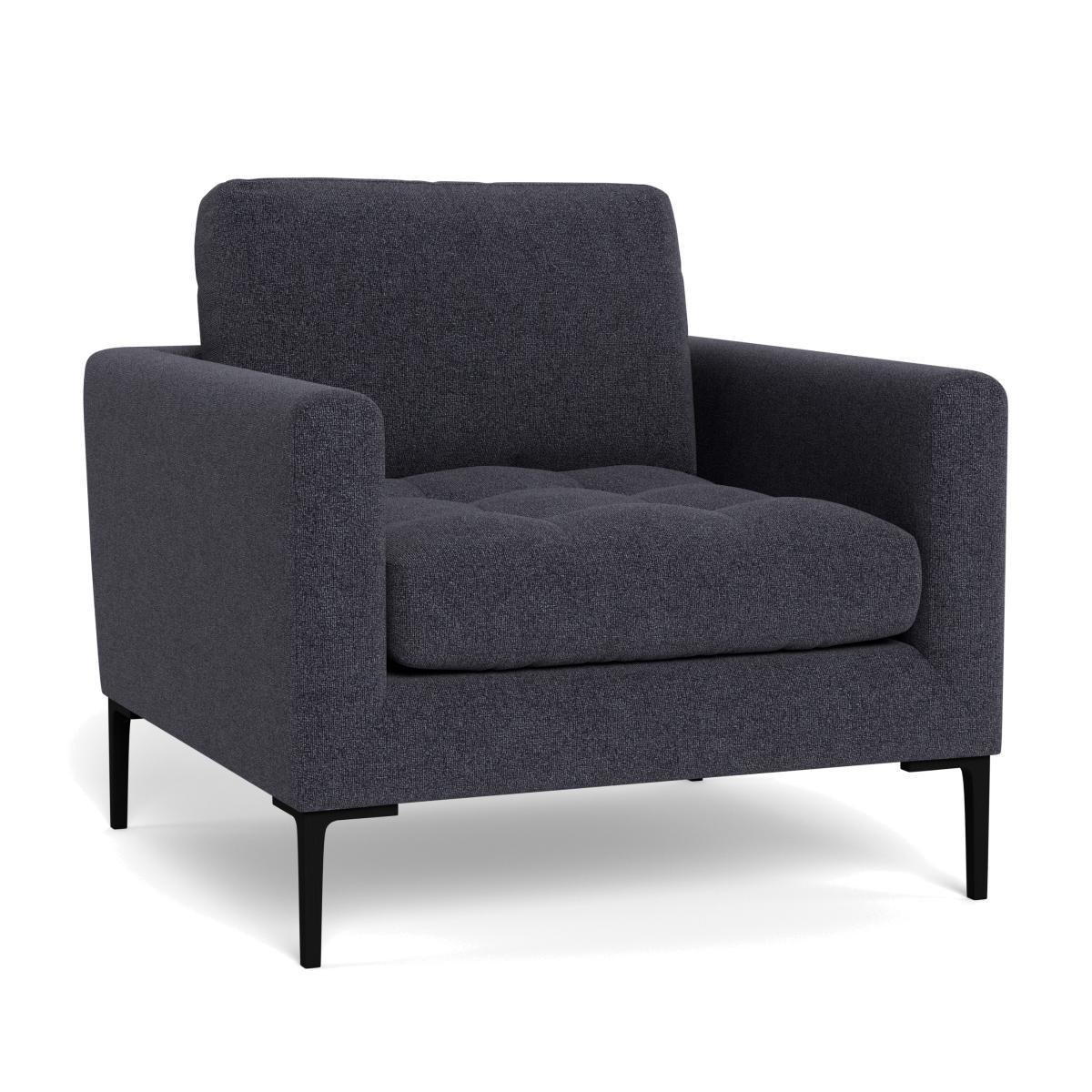 Heal's Eton Armchair Texture Soot Black Feet - Heal's UK Furniture – image 1
