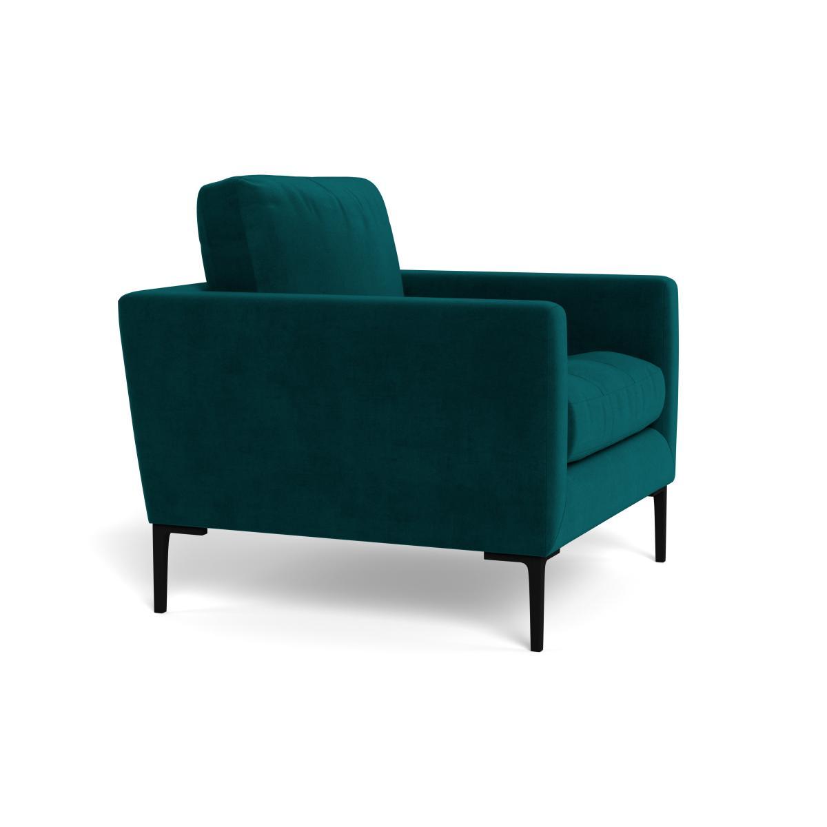 Heal's Eton Armchair Capelo LinenCotton Ink Spot Brass Feet - Heal's UK Furniture – image 2
