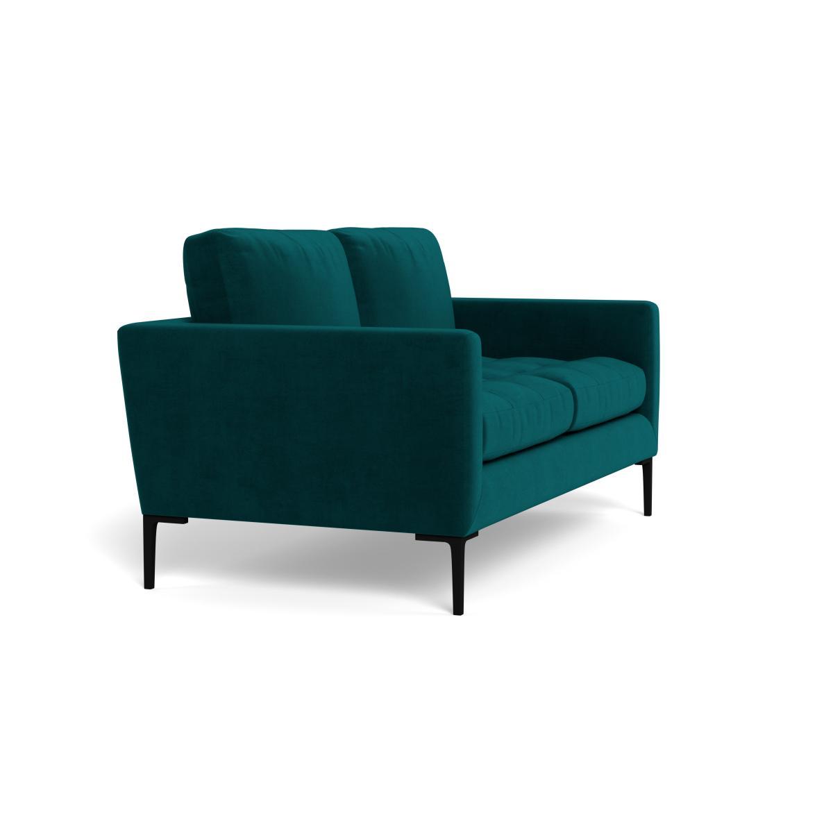Heal's Eton 2 Seater Sofa Tejo Recycled Teal Brass Feet - Heal's UK Furniture – image 2