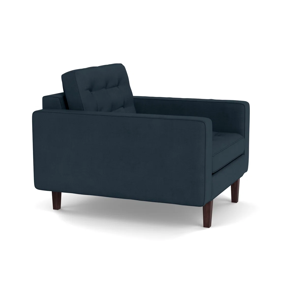 Heal's Hepburn Armchair Siena Cotton Deep Sea Walnut - Heal's UK Furniture – image 2