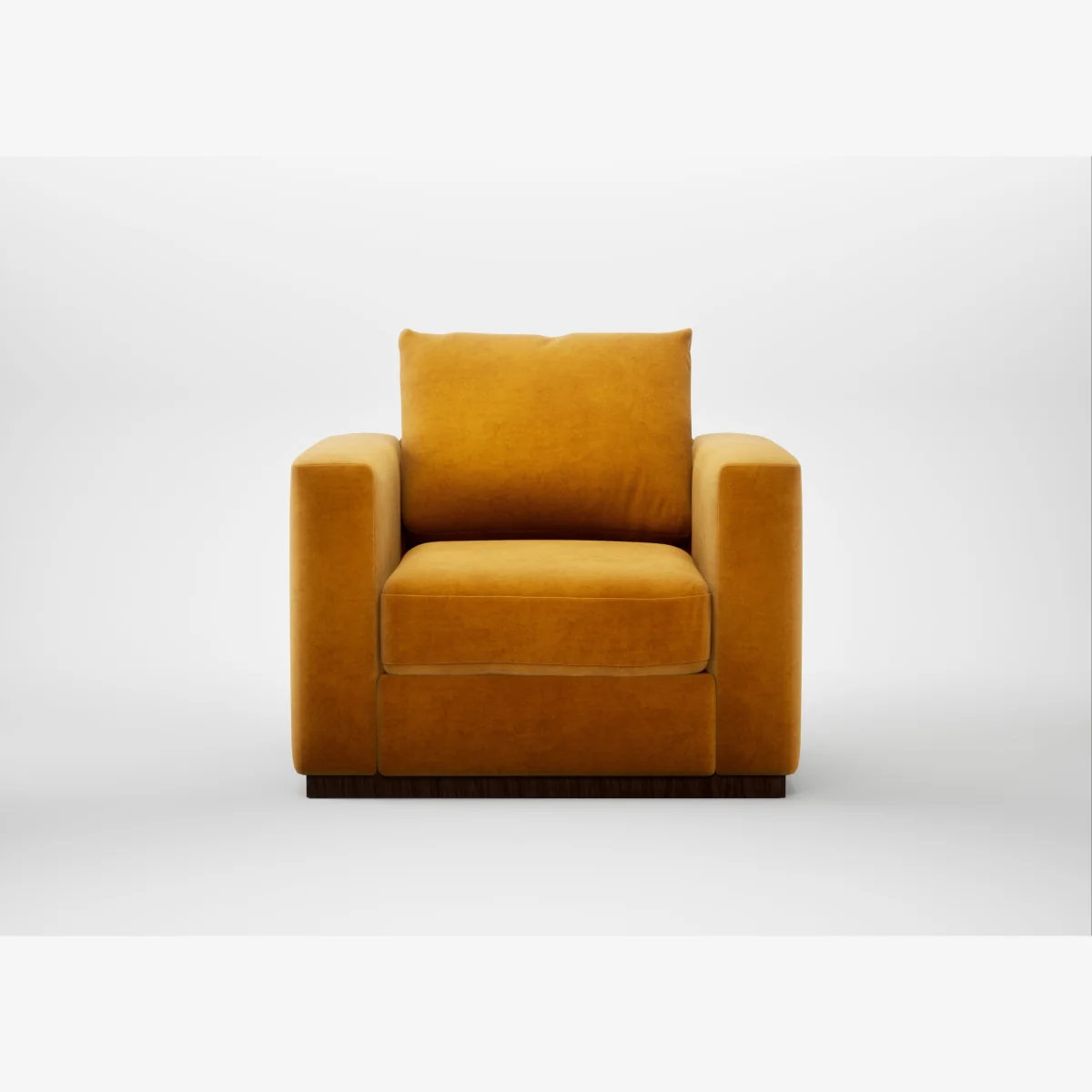 Heal's Trento Armchair Smart Luxe Velvet Cognac – image 1
