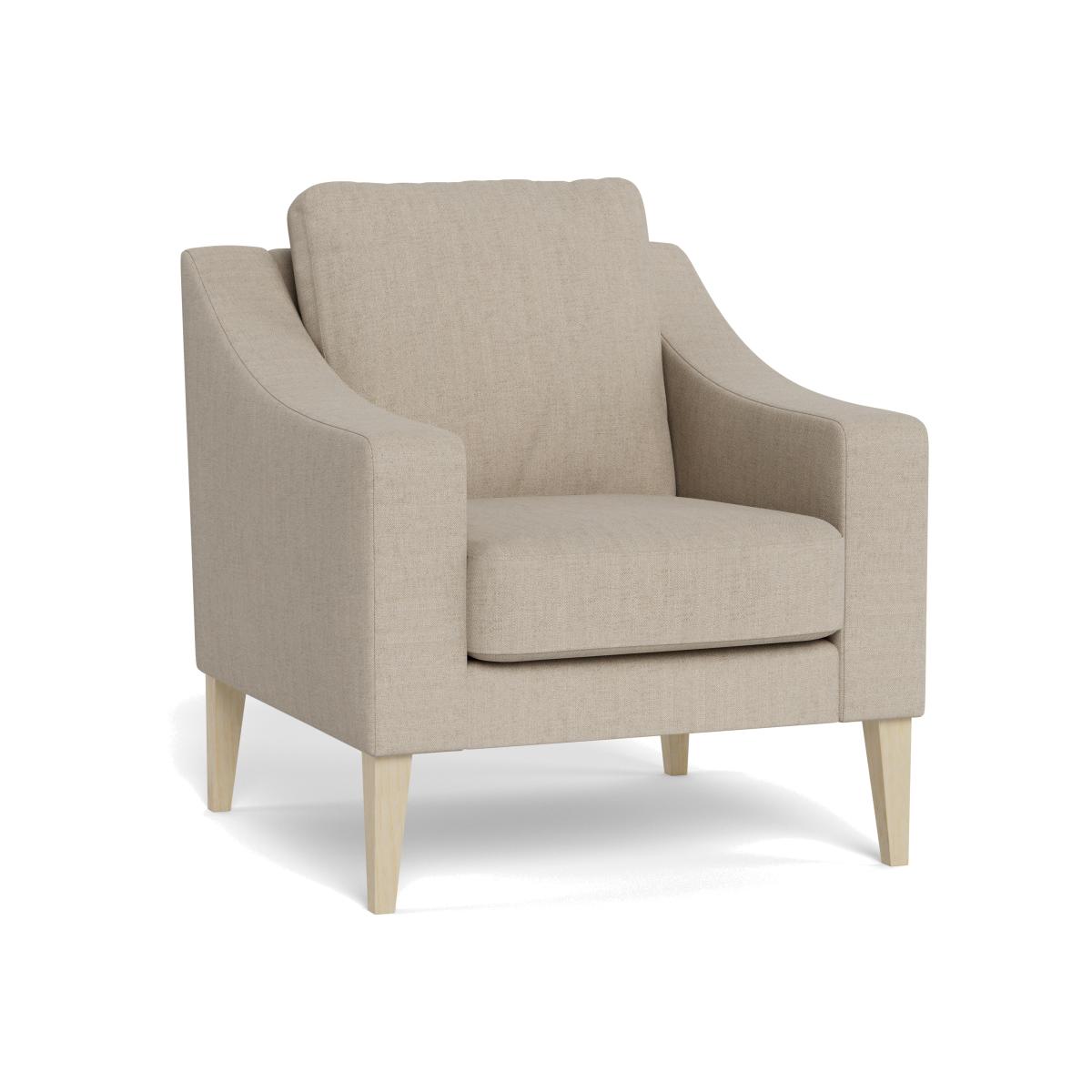 Heal's Richmond Armchair Broad Weave Putty Black Feet – image 1